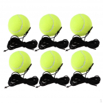 6x Rubber Tennis Rebounder Balls Outdoor Practice ball of for Beginners