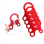 Durable Wind Cord Buckle Tensioner Set for Outdoor Camping , Red, 49 x 27mm
