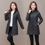 Keskpikk Parka Light jakk Ema s&uuml;gisene puuvillane mantel Naiste polsterdatud mantel Polsterdatud jakk Talve Parkas jope 6XL L