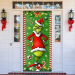 H&auml;id j&otilde;ule Grinch J&otilde;uluuksekaane kaunistused B&auml;nner Grinch Roheline taust