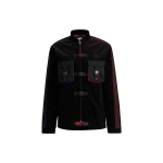 Adidas Originals Trefoil CNY Treenerijakk Tr&uuml;kitud Seisukrae Vabaaja Puuvillane Spordir&otilde;ivad Meeste &Uuml;ler&otilde;ivad Must GN5444 XS