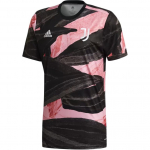 Adidas Juventus FC Presentatsioonivorm 2020/21 Mugav Niiskust Imav Mitmek&uuml;lgne Pullover &Uuml;mmarguse Kaelusega L&uuml;hikeste Varrukatega Retro Jalgpallis&auml;rk FR4236 L