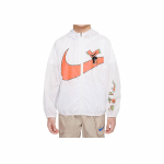 Nike Jope Tr&uuml;kitud Logo &Uuml;hev&auml;rviline Hingav Kapuutsiga Laste Joped Valge DX7482-803 S