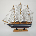 24cm Puidust purjeka mudel Vahemere dekoratsioon 24CM