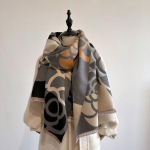 Luksuslik kaubam&auml;rk Cashmere Naiste lilleline sall Talvine soe sall ja m&auml;his Bandana Pashmina Naine Foulard Square Paks tekk Pont&scaron;o gray