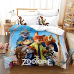 Multikas Zootopia Zootropolis 3D-prinditud tekikottide komplekt HD-tekkikate Voodipesu lastevoodi komplektid Magamistoa sisustus EU Single 140x200cm