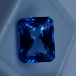 SERTIFITSEERITUD Looduslik Safiir Smaragdl&otilde;ikega 12,03 Karaati Sinine Safiir Lahtine V&auml;&auml;riskivi 14.8 mm Approx. sinine