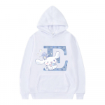 Uus Sanrio Cinnamoroll Naiste ja meeste valged kapuutsid T&auml;ht A B C D Dressipluusid Riided Kawaii Pullover Anime Joonisfilmide Vabaaja Topid S