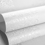 9,5 m Mittekleepuv Tapeet Magamistuba 3D Elutuba Valge Vertikaalne Triip Lausriie Euroopa TV Taustaseina Tapeet 0.53 X 9.5M h&otilde;be