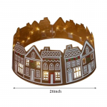 J&otilde;ulupuu kaelarihm Piparkoogimaja puust seelikukrae LED-tuledega J&otilde;ulupuu aluskate puhkemaja sisekujunduseks