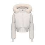 Talvine suur karvkraega kapuutsiga l&uuml;hike puuvillaga t&auml;idetud jakk Naiste paks soe puuvillaga t&auml;idetud jakk V&ouml;&ouml;koht design jakk XL hall valge v&auml;rv