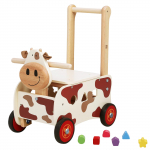 Edutē I'm Toy Walker & Ride Lehm l&uuml;kkek&auml;ru, Puidust &otilde;petlik m&auml;nguasi, Beebi 1. s&uuml;nnip&auml;eva kingitus poistele ja t&uuml;drukutele, J&otilde;ulukingitus