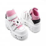 Uued Punk stiilis naiste kingad Paelkinnitusega Kontsa k&otilde;rgus 6CM Platvormkingad Naistele Metallist kaunistus Naiste tossud Gooti pahkluukingad Rock saapad 36