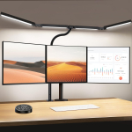 BeaNet LED-laualamp [101,5 cm lai, 4 valgusallikat, Ultra+ versioon, juhtmevaba pult, 24W, 2000Lx] mitme nurga reguleerimise, klambriga, 5-tasemelise
