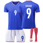 2425France Home Jalgpalli kampsunid, l&uuml;hikesed p&uuml;ksid ja sokid uue hooaja l&uuml;hikesed p&uuml;ksid ja sokid t&auml;iskasvanutele ja lastele suuruste komplekt 28