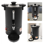 8L Roostevabast terasest kohvikeetja, Must &uuml;mmargune lauale paigutatav kuuma vee dosaator 20,5*34,5cm restoranidele, kontoritele must