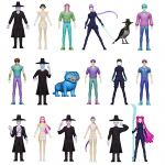 18 tk/komplekt Kpopi deemonik&uuml;ttide seeria figuurimudel m&auml;nguasi multifilmim&auml;ngude lisatarvikud Laua ruumikaunistus Halloween Lastele kingitus