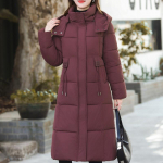 Moodne talvemantel Naiste mantlid Kapuutsiga Elegantne Lahtine Paks Soe Pluss Suurus Pikad Parkad Naiste Joped 5XL khaki