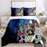 Imetlege Saint Seiya mustriga koomiksiga tekikottide komplekti HD-kattega tekkidele laste voodipesukomplektid Voodipesu Magamistoa kaunistus Baby 120x150cm