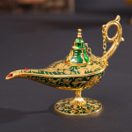 20 cm(7,87 ) Klassikaline haruldane &otilde;&otilde;nes legend Aladdin maagiline džinni lambi p&otilde;letid retro soovide &otilde;li metallist k&auml;sit&ouml;&ouml; ehted kodu kaunistus kingitus 20cmX7cm12cm