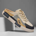 Suur suurus 47 Luksuslikud Mehed Poolsussid Sandaalid Mugavad vabaajajalatsid Meeste Mood Tossud Vaba aeg Meeste Sussid Slaidid Jalatsid Meesed 47 beež