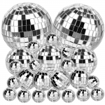 24-osalised diskopallid, peegeldiskopall, diskopall, diskopallide kaunistused, diskopallide katted koogi kaunistamiseks, helkur h&otilde;be