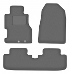 Dywaniki samochodowe welurowe grafitowe do: Honda Civic VII 3-drzwiowy hatchback, coupe (2001-2005)