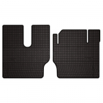Dywaniki samochodowe gumowe do: MAN F90 ciężarowy, wersja z podp&oacute;rką na stopy od strony pasażera (1994-) - czarne, dopasowane