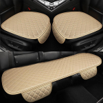 Nahast autoistme katte kaitsematt Universaalne eesmine tagumine hingav veekindel PU kaubik auto istmepadja kaitse 3pcs black blue