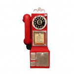 Uus Loominguline Vintage Telefonimudel Seinale Riputatavad Kaunistused Retro M&ouml;&ouml;bel Telefon Miniatuursed K&auml;sit&ouml;&ouml; Kingitus Baari Kodu Kaunistamiseks punane