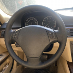 Car Steering Wheel Cover Anti slip Leather For BMW 320d 325i 335i X1 E84 E90 E91 Car Interior Car Styling Beige Thread