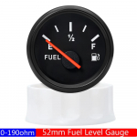 100-600mm Stainless Steel Marine Fuel Level Gauge Sensor Fit Boat Car Fuel Level Gauge Meter 0-190 ohm with Red BackLight only Gauge