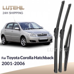 For Toyota Corolla hatchback E12 2001-2006 2002 Wiper Front & Rear Wiper Blades Windshield Windscreen Window Brushes 22 +19 +14 Corolla Hatchback