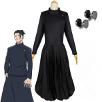Geto Suguru Cosplay Anime Jujutsu Kaisen Cosplay T&auml;iskasvanute meeste s&auml;rk P&uuml;ksid Parukas Keskkooli Halloweeni vormiriietus t&auml;iskomplekt M black