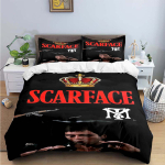 3 tk Moodne Klassikaline Film Ristiisa S-Al Capone Prindiga Voodipesukomplekt Vooditarbed Tekikott Vooditekk Voodipesu Luksuslik Kingitus AU Double(180*210cm)3pcs