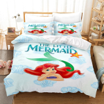 Ariel Merineitsiprintsessi Magamistoa Tekikott Komplekt Voodipesu Tekikoti Komplektid Laste Voodipesu Komplekt 3-osaline J&otilde;ulukaunistused AU Single(140*210cm)3pcs