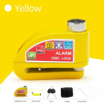 Mootorratta lukustusalarm Ohutuse kaitse tabaluku ketas alumiiniumsulamist vargusvastane meeldetuletus trossi lukustuskott Mootorratta lisavarustus kollane