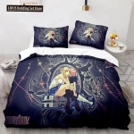 Uus Fairy Tail Voodipesu Komplekt Jaapani Anime Poistele T&uuml;drukutele Kingitus Magamistoa Kaunistus &Uuml;he Twin T&auml;is Queen Suurus Kodutekstiilid Dropshipping EU Single(135*200cm)3pcs