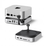 UGREENi jaoturi alus Mac mini jaoks 8K 10Gbps NVMe SSD DP USB-kaardi heliga H&otilde;bedane 10-in-1 USB-C & M4/M4 Pro, Toetus, Kiire edastus, M.2 korpus,