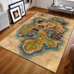 1 tk Vintage Piraadi Aardekaardi Prindiga Vaip Magamistuppa Elutuppa Voodi k&otilde;rvale Diivani P&otilde;randamatt Moodne Kodu Dekoor AlaVaip 40x60cm (16x24in)
