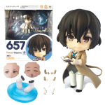 10CM Anime Bungo Stray Dogs Dazai Osamu Kuju Tegevus #657 Vahetatavad N&auml;o Tarvikud Mudel M&auml;nguasi Kingitus Kogu PVC OB11 With box gray
