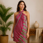 Sarong Mandala sinakasroheline viskoosist rannakleit