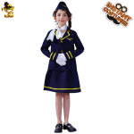 Laste ja t&uuml;drukute armas stjuardessi kost&uuml;&uuml;m, v&auml;ike t&uuml;druk stjuardessi cosplay vorm cosplay l/10-12 years old 140-152cm black