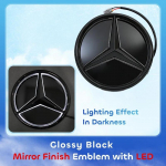 Auto esiv&otilde;re embleem T&auml;he m&auml;rk 3D Peegel OE stiil Tasane pind Mercedes Benz W245 W204 X204 B180 B200 B250 C280 C300 C350 jaoks