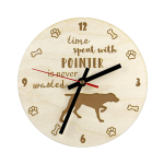 English Pointer - clock with dog, wooden clock with engraving, personalised clock by Art-Dog