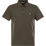 Stone Island Logo plaastriga sirge l&otilde;ikega l&uuml;hikeste varrukatega polos&auml;rk Meeste pealisr&otilde;ivad S&otilde;jaliselt roheline K1S1522002SCS0017V0054 XXL