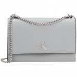 Calvin Klein Minimalistlik Metallpandlaga Kett-klapiga Crossbody kott Naiste &Otilde;lakott Hall Sinine DH2806-PC6 Gray Blue,Medium