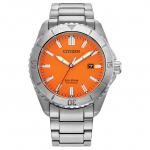 CITIZEN Super Titanium Kollektsioon 100m Veekindel Valgusj&otilde;ul t&ouml;&ouml;tav Kvartsmehhanism Super Titaanist Rihm AW1840-50X Orange Watch Dial