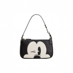 Coach X Disney Nolita 19 Silmadega Hiirekujutisega Tr&uuml;kitud T&otilde;mblukuga Suletav Klibukujulise Nahaga &Otilde;lakott Naiste &Otilde;lakott Must CN506-QBM2 Basic Set (Bag+Dust Bag)