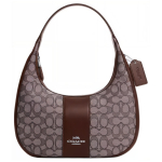 Coach Carmen 29 Signature Jacquard T&otilde;mblukuga Sile Nahast T&otilde;mblukuga K&auml;e- ja &Otilde;lakott Suur Naiste kott Silver Maple CV001-SVS8S Basic Set (Bag+Dust Bag)